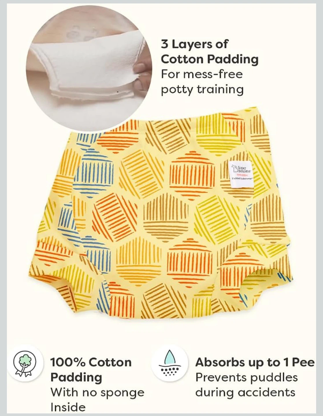 Super Bottoms Padded Training Underwear - Size 1 - photo 5