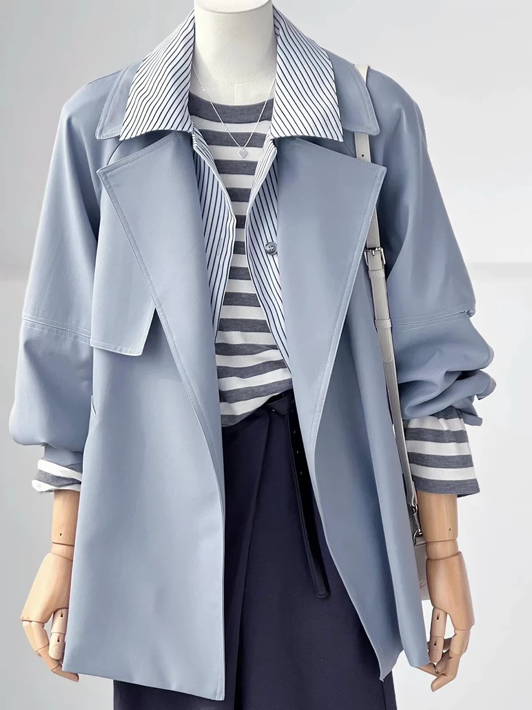 Light Blue Trench Jacket