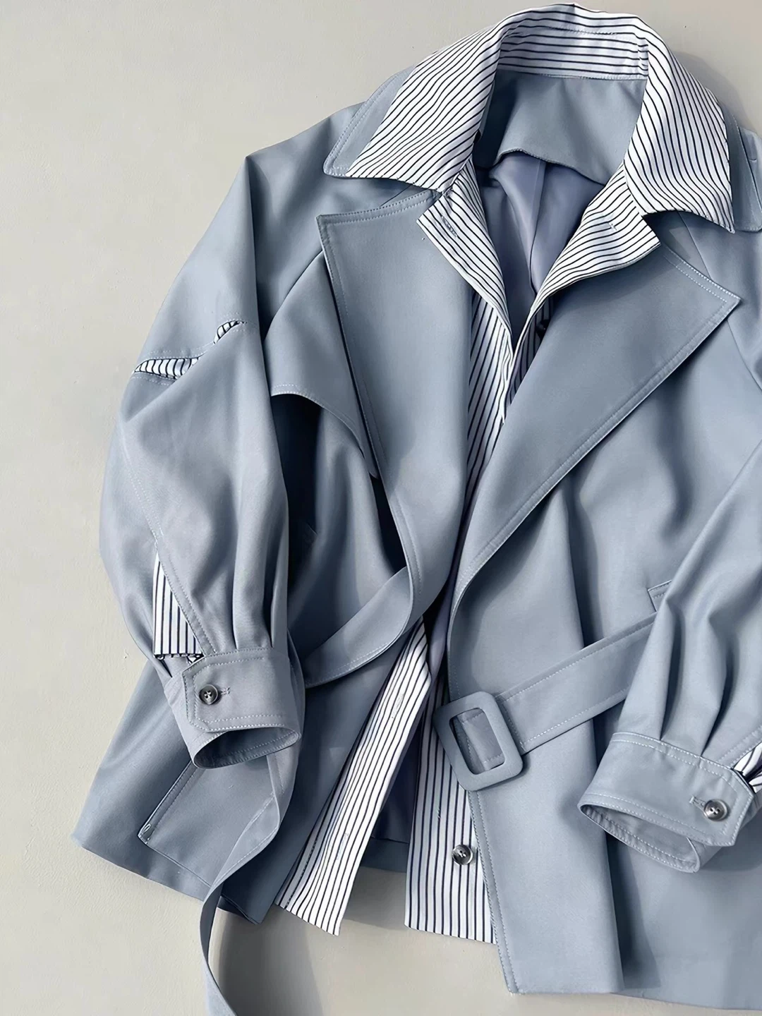 Light Blue Trench Jacket - photo 3
