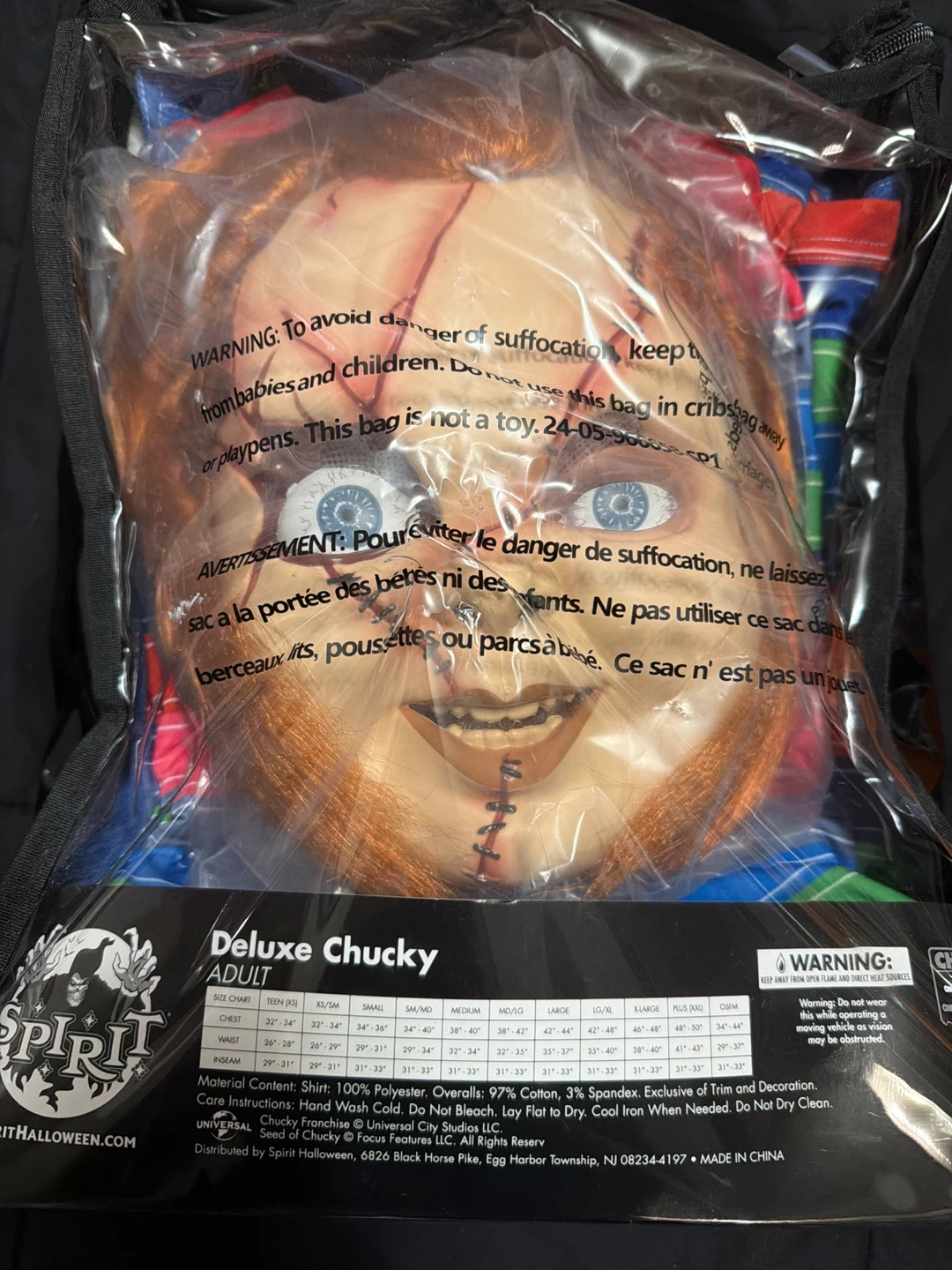 Spirit Halloween Chucky Signature Collection Costume - LG/XL