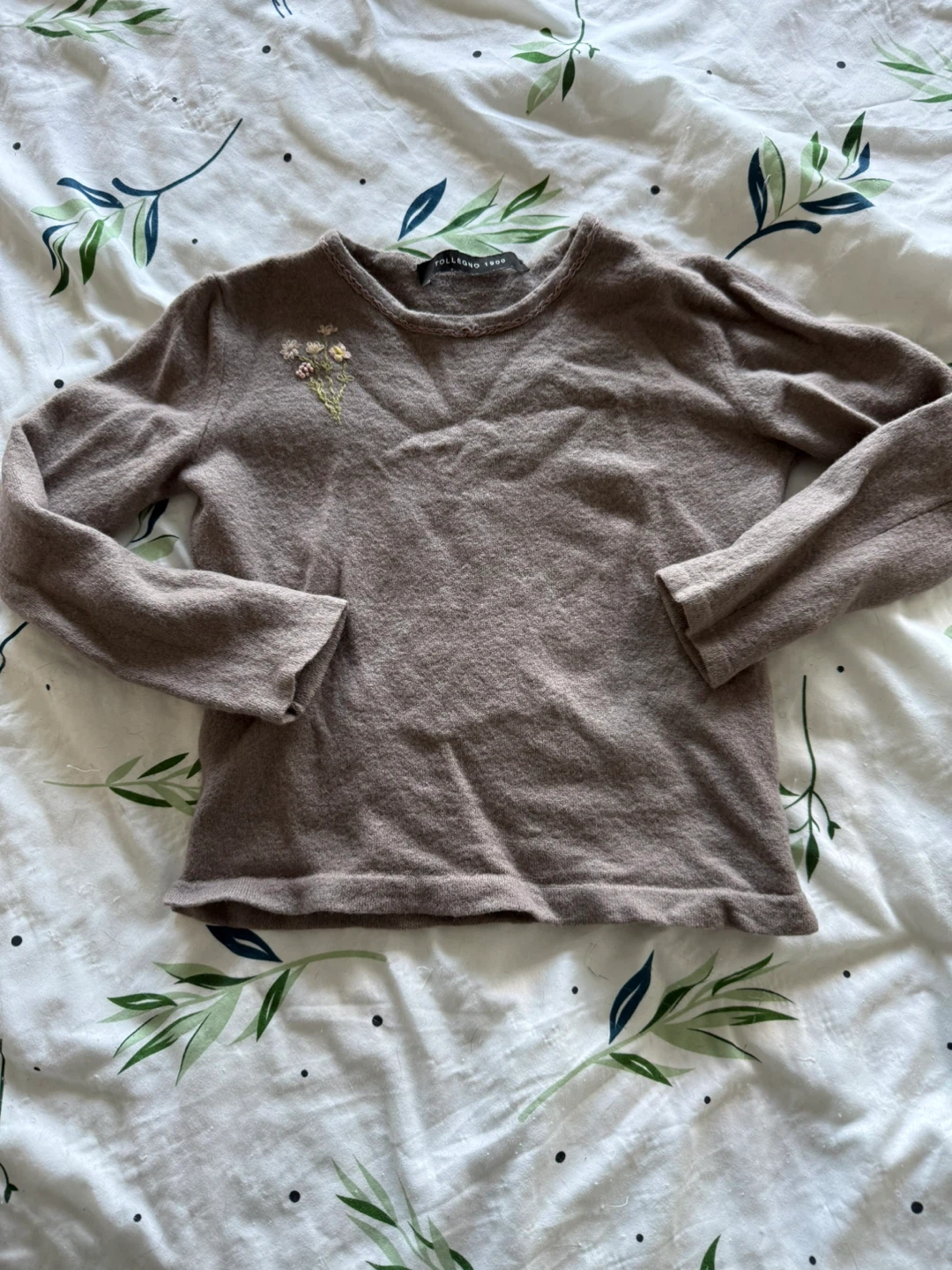 Tollegno 1900 Brown Embroidered Wool Sweater