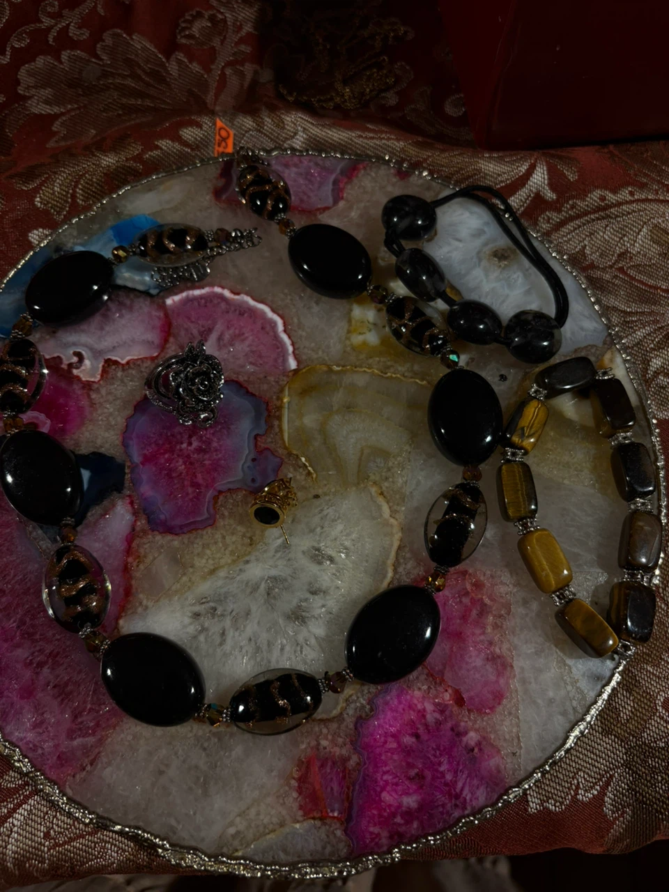 Black and Brown Beaded Jewelry Set