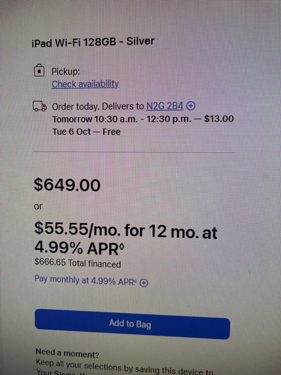 Brand new / sealed in box Apple iPad 11th Gen 128GB Wi-Fi Silver - photo 3