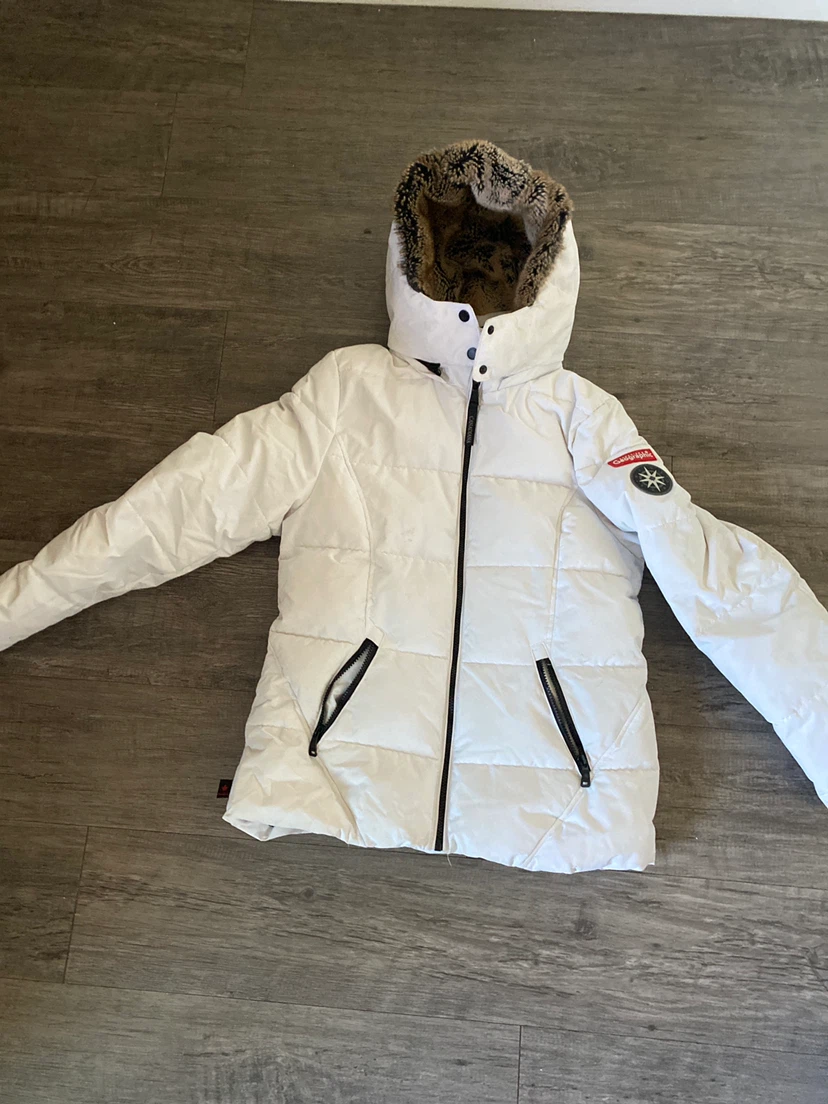 Canadiana White Puffer Jacket