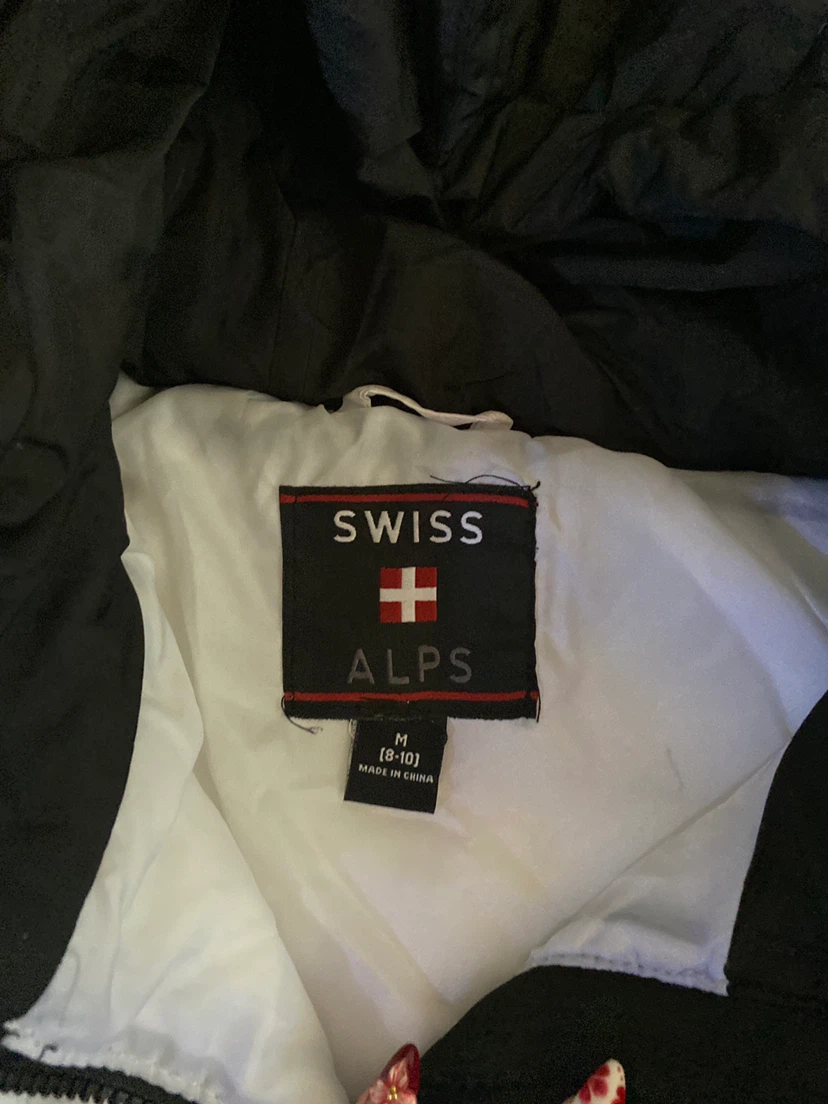 Swiss Alps Puffer Jacket Black and White - photo 2