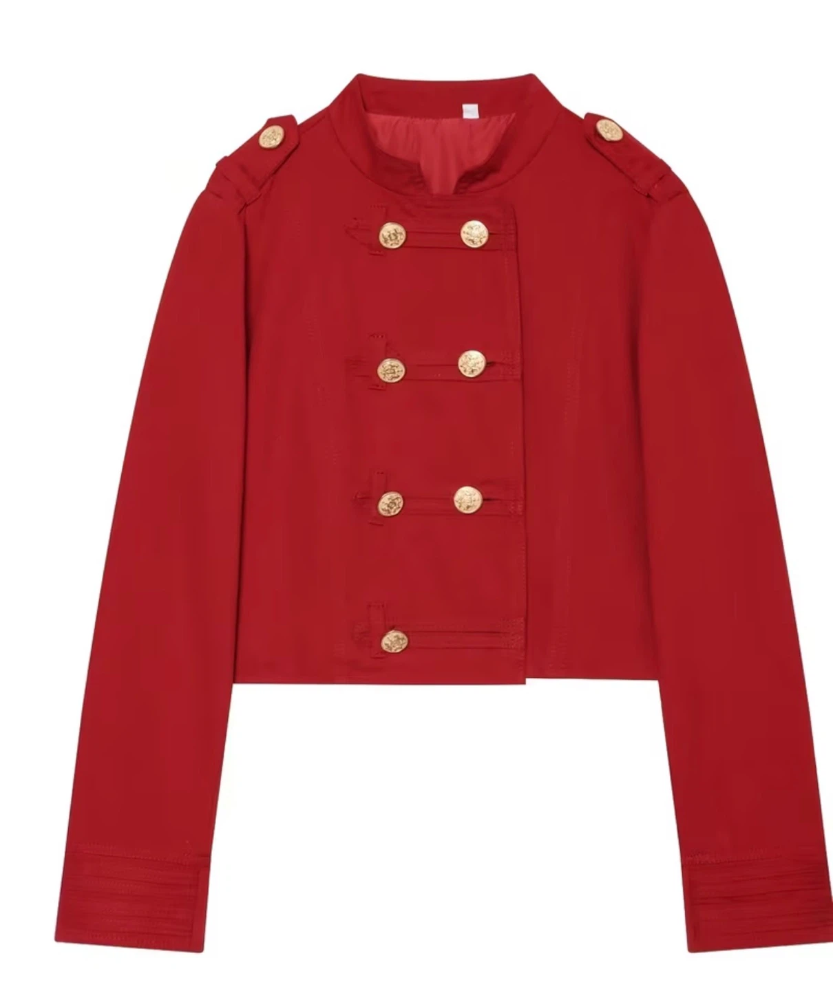 Red Military-Style Jacket