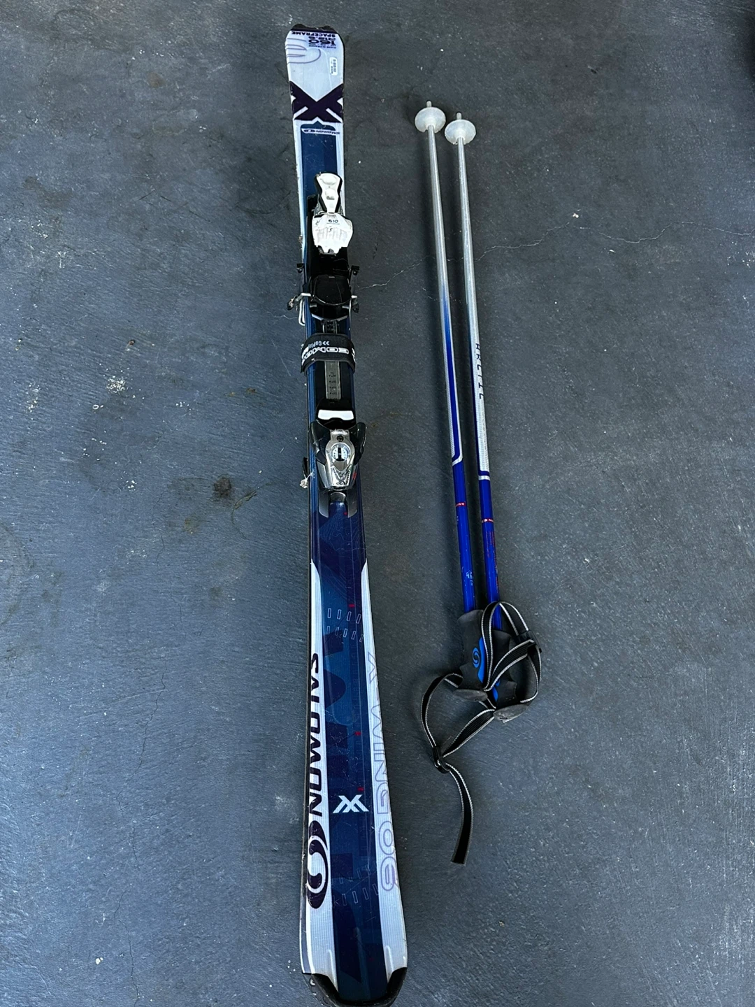 Salomon X-Wing Skis with Poles - 160 cm