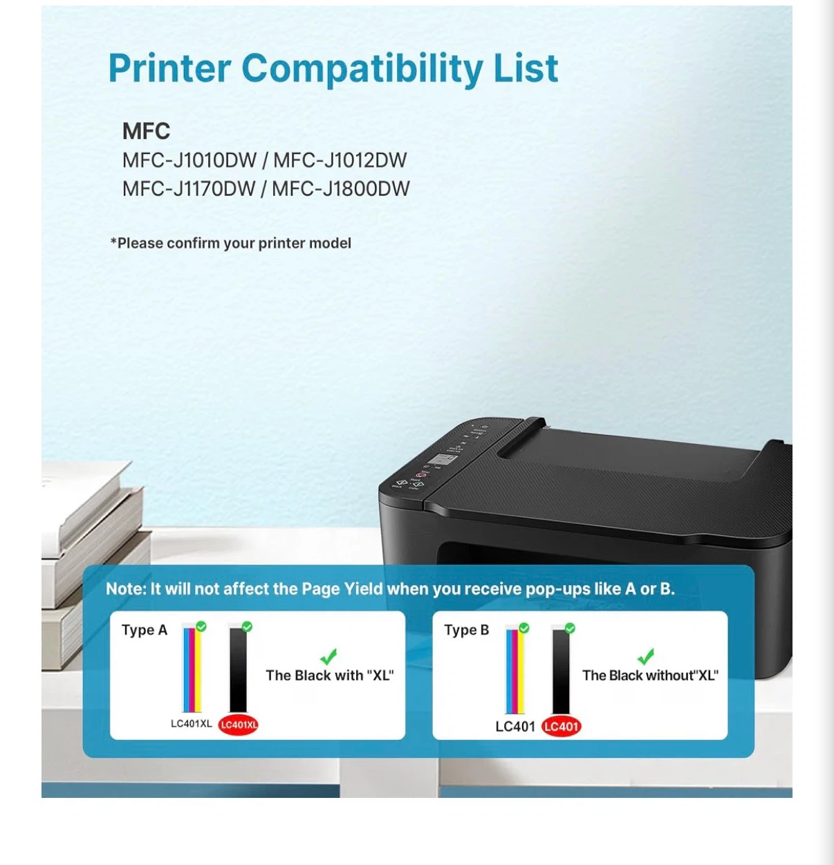 Eudul LC401XL Ink Cartridges for Brother Printers - photo 2