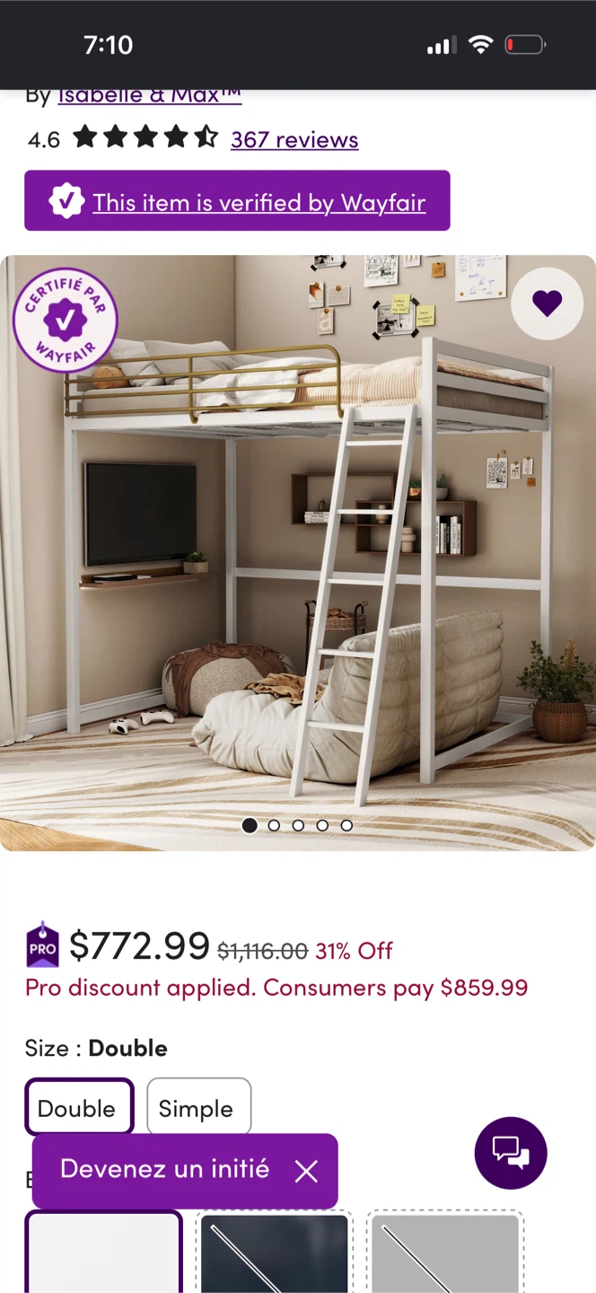 Isabelle & Max Full Size Loft Bed