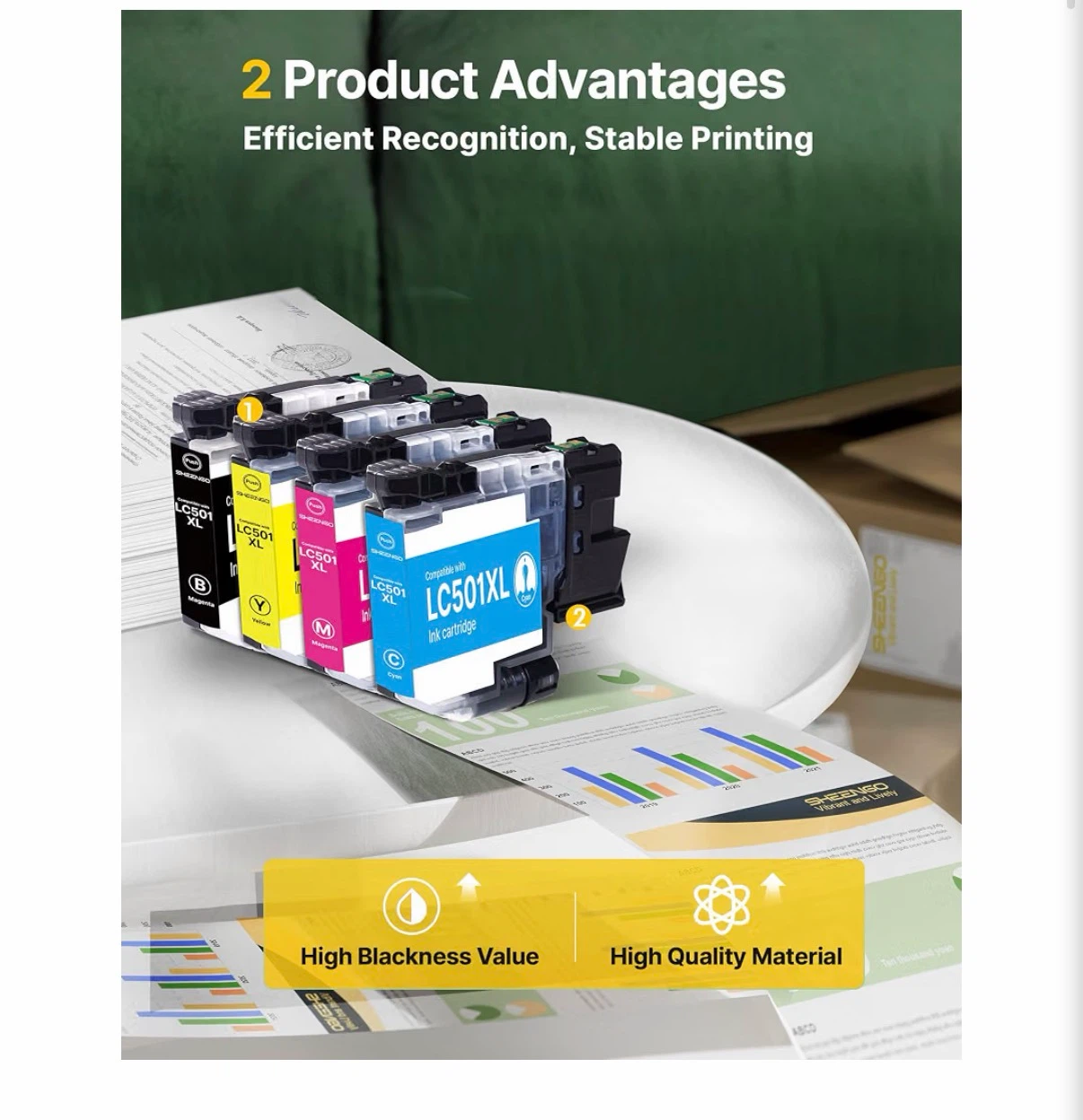 SHEENGO LC501XL Ink Cartridge 4-Pack - photo 4