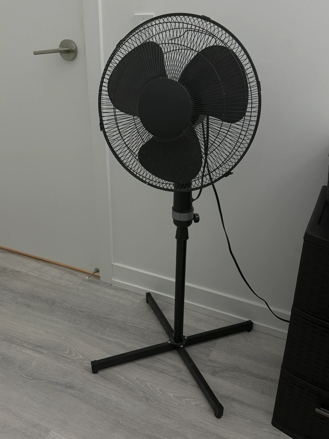 Black Pedestal Standing Fan
