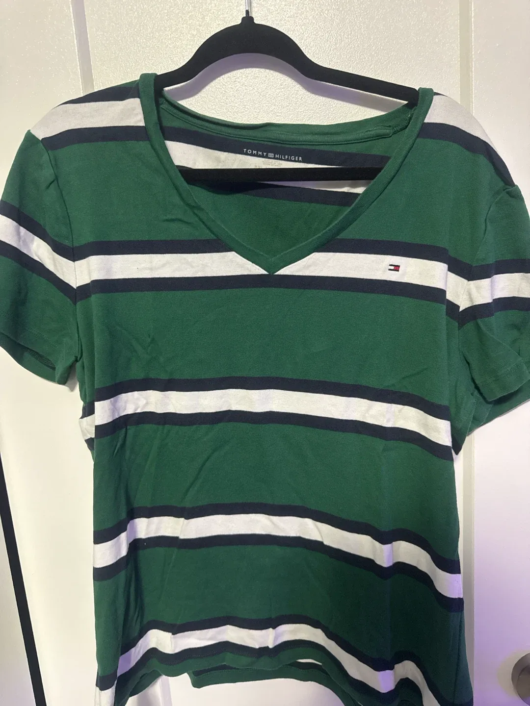 Tommy Hilfiger Striped V-Neck T-Shirt