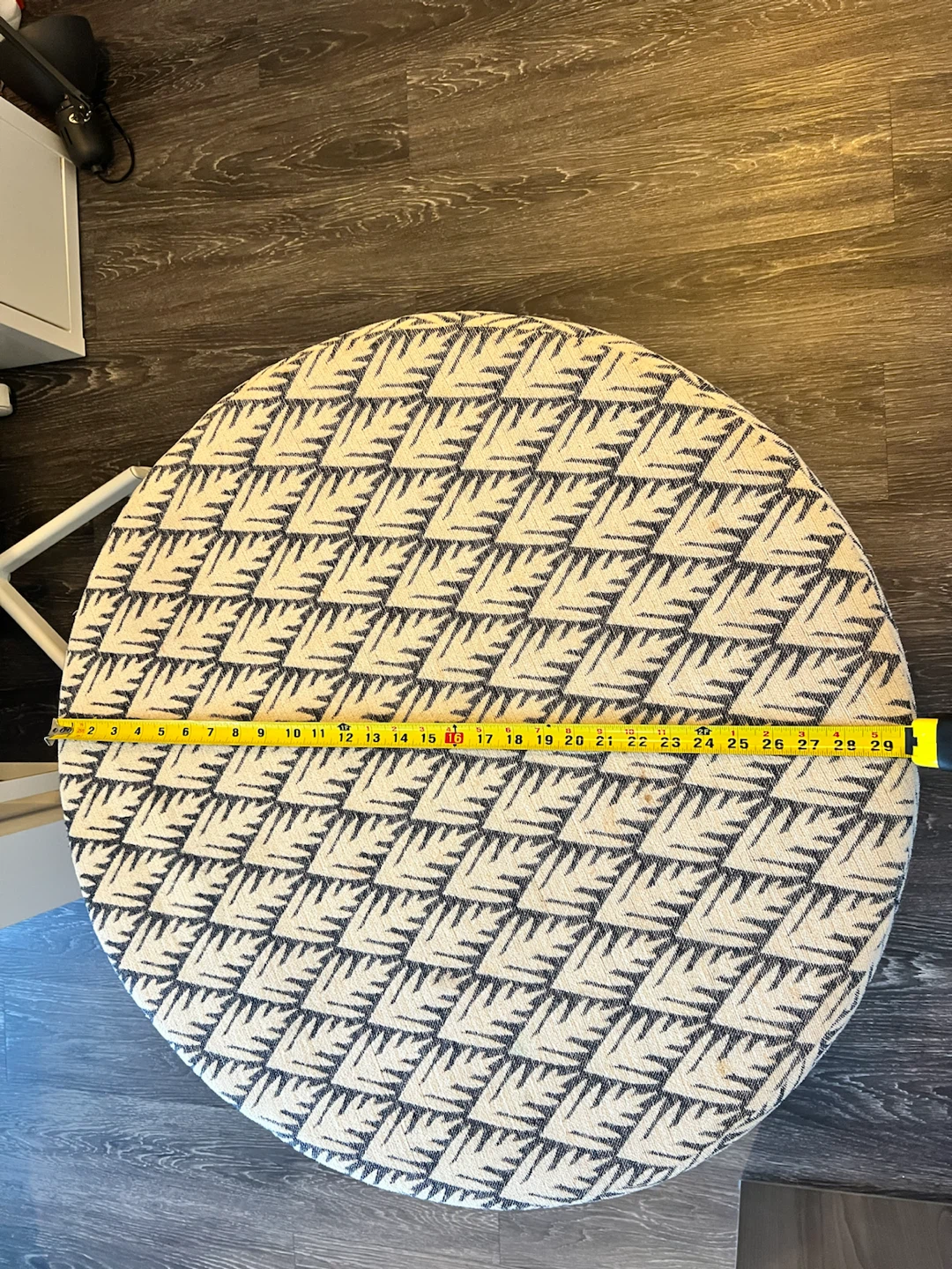 Round Fabric Storage Ottoman - photo 3