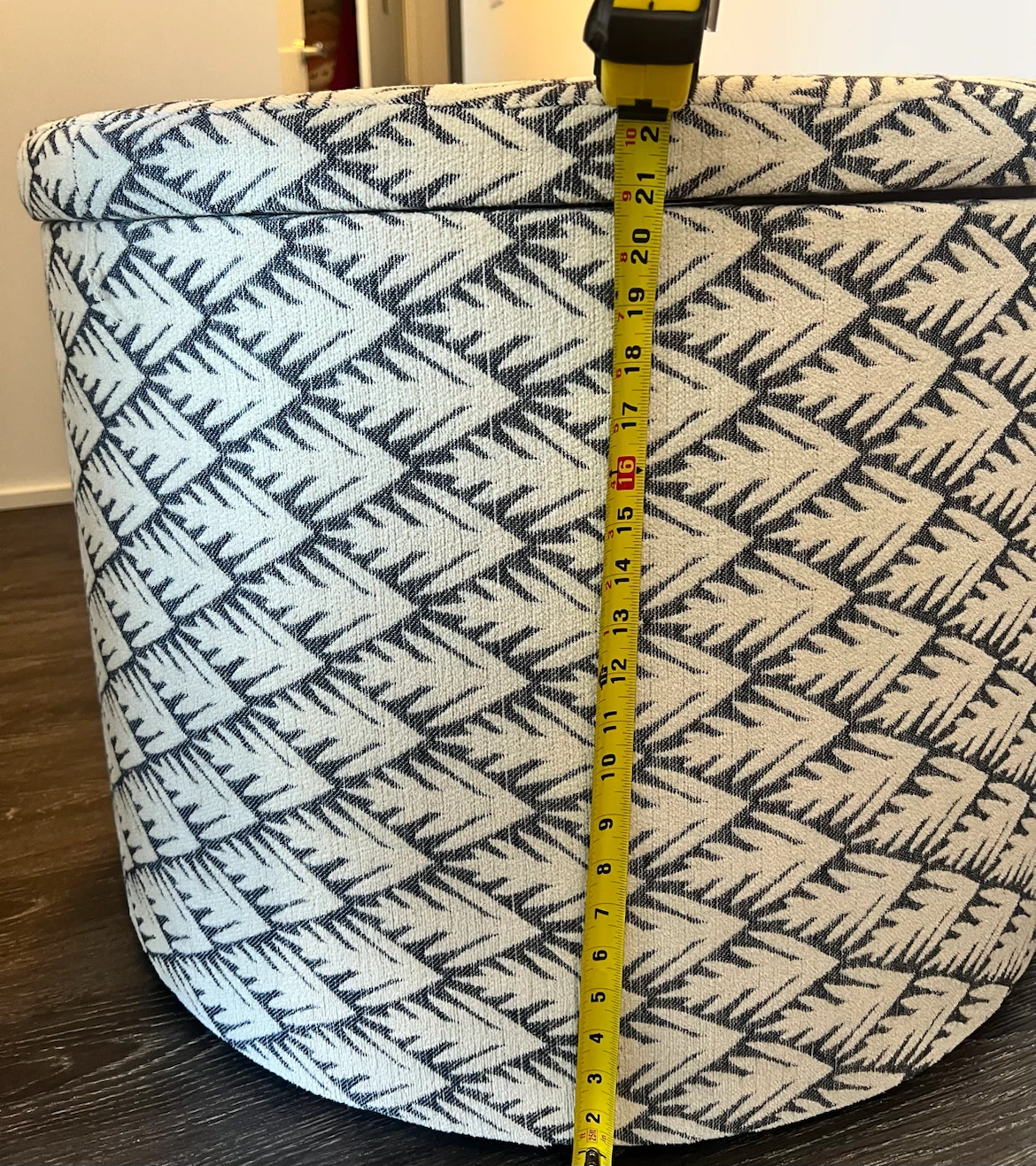 Round Fabric Storage Ottoman - photo 4