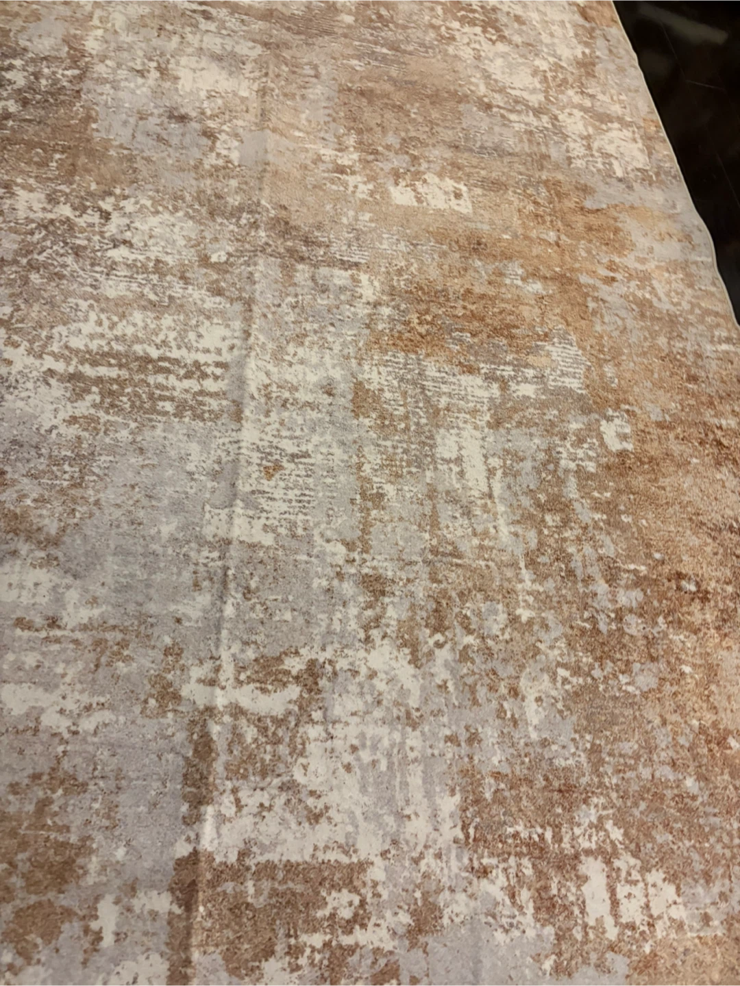Abstract Brown and Beige Area Rug - photo 3