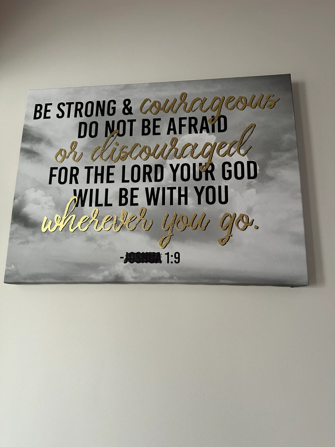 Joshua 1:9 Inspirational Canvas Wall Art - photo 2