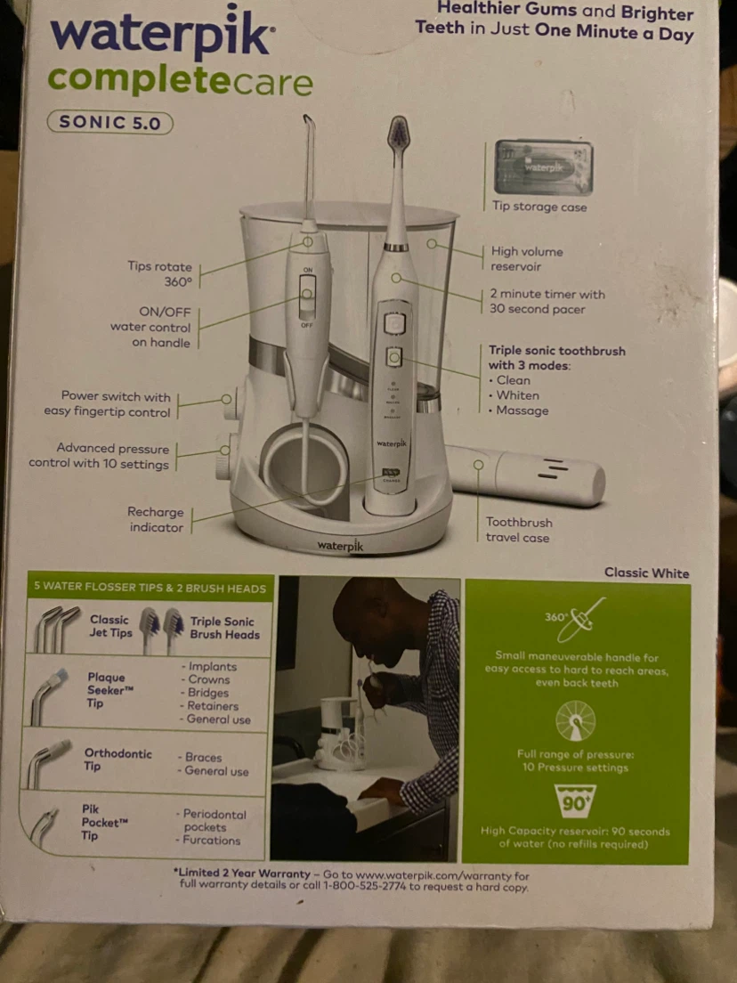 Waterpik Complete Care 5.0 Water Flosser and Toothbrush - photo 2