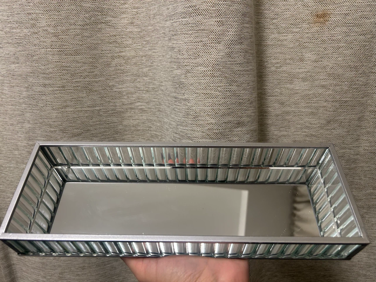 Mirrored rectangular tray - photo 2