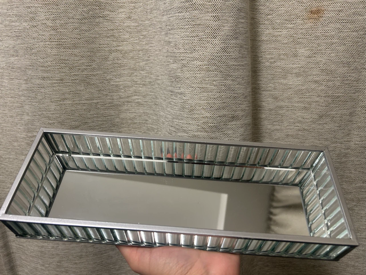 Mirrored rectangular tray - photo 3