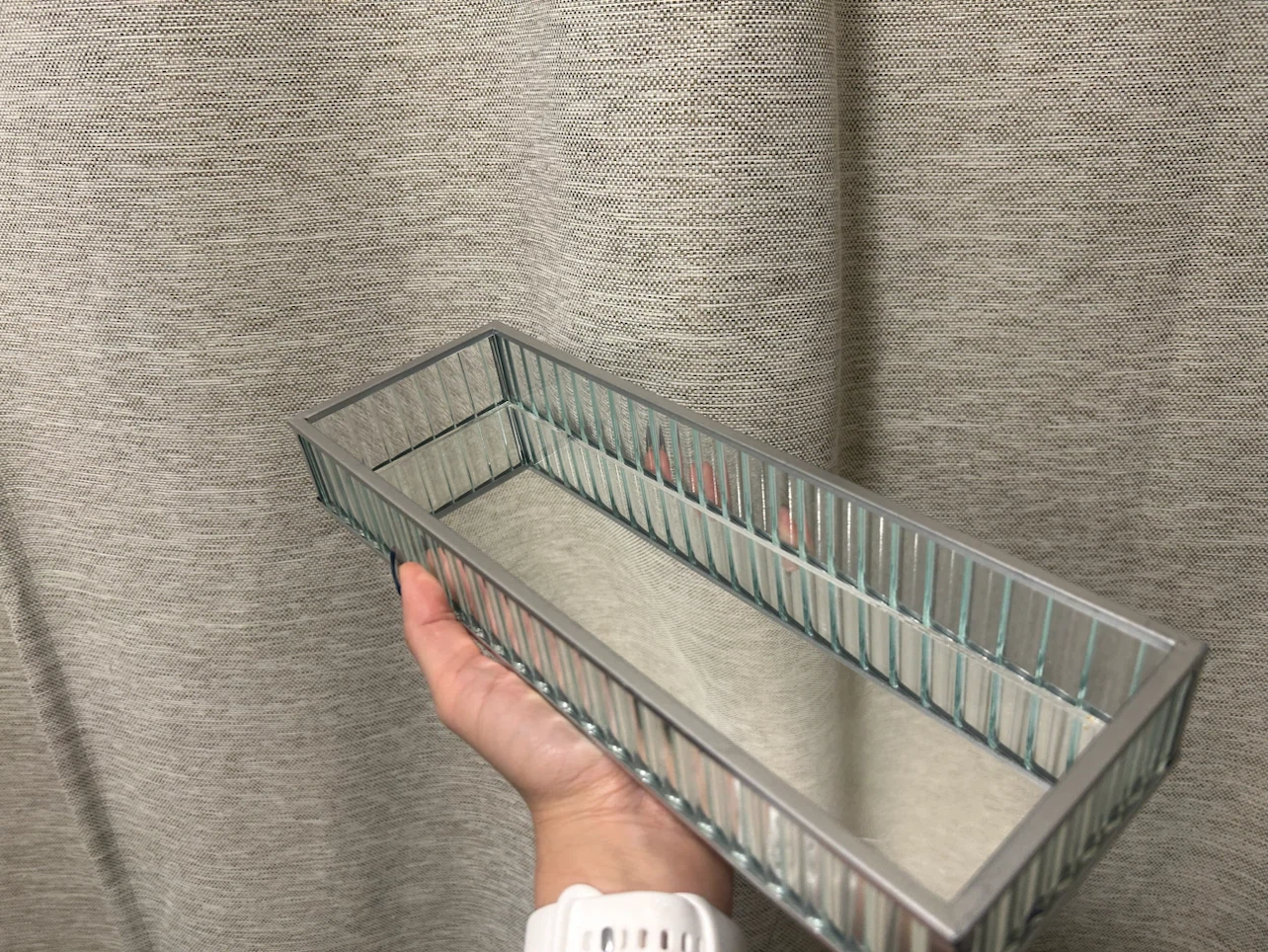 Mirrored rectangular tray - photo 4