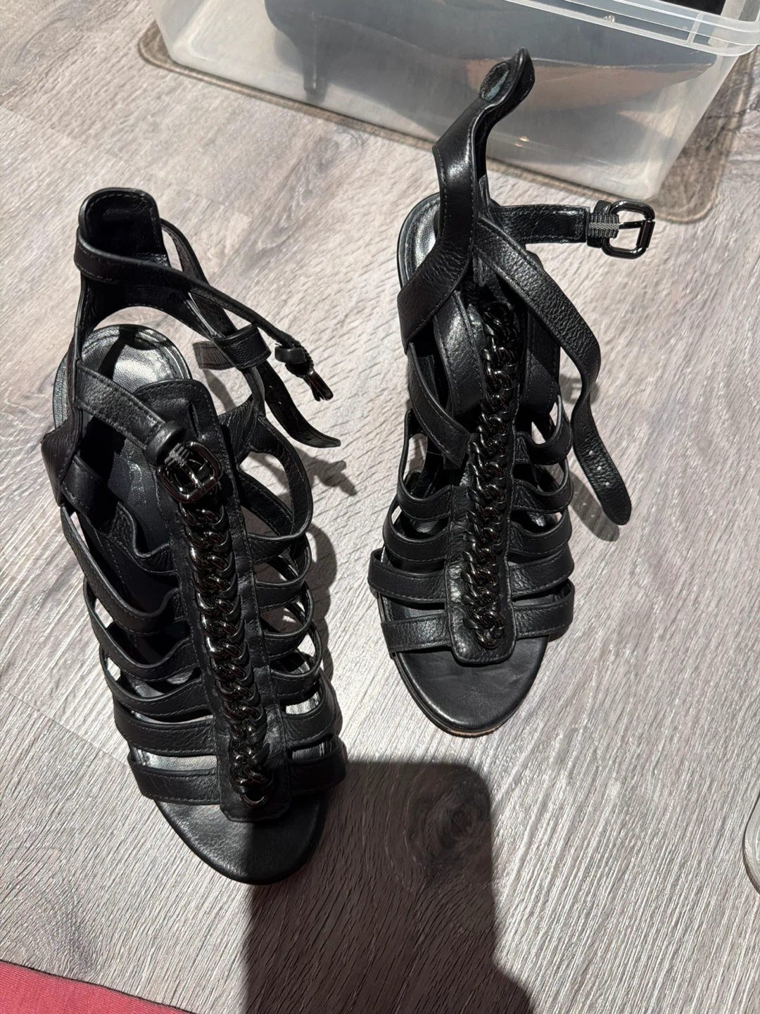 Coach Black Strappy Heels Size 5B - photo 2