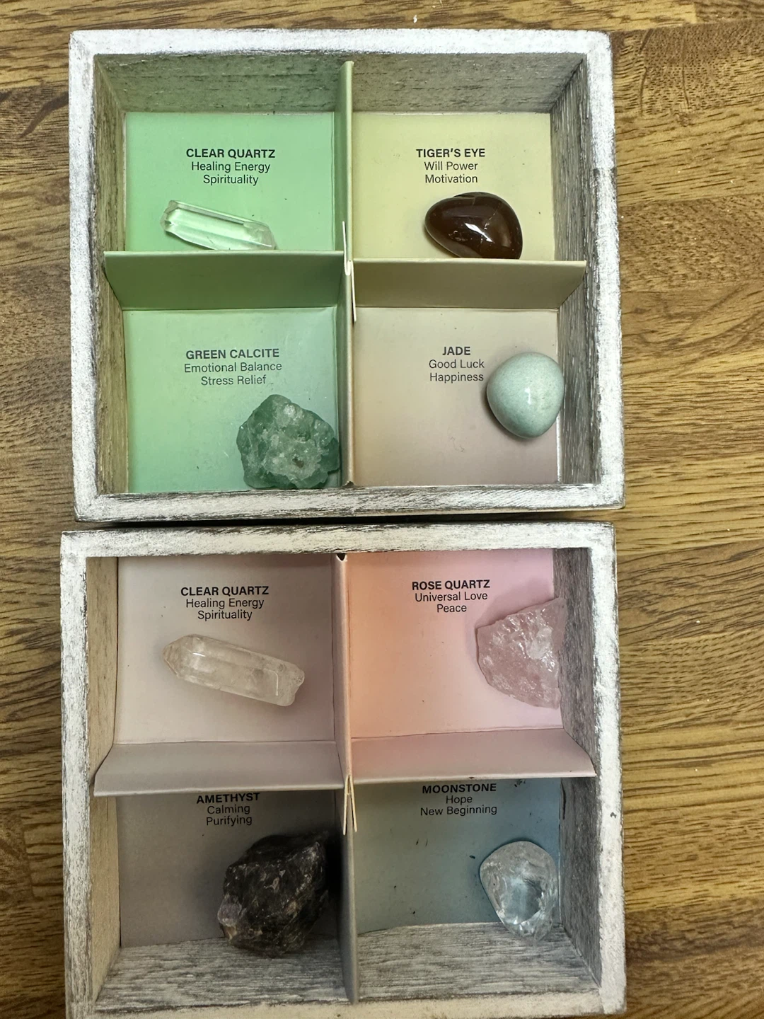 Assorted Crystal Set in Wooden Display Boxes