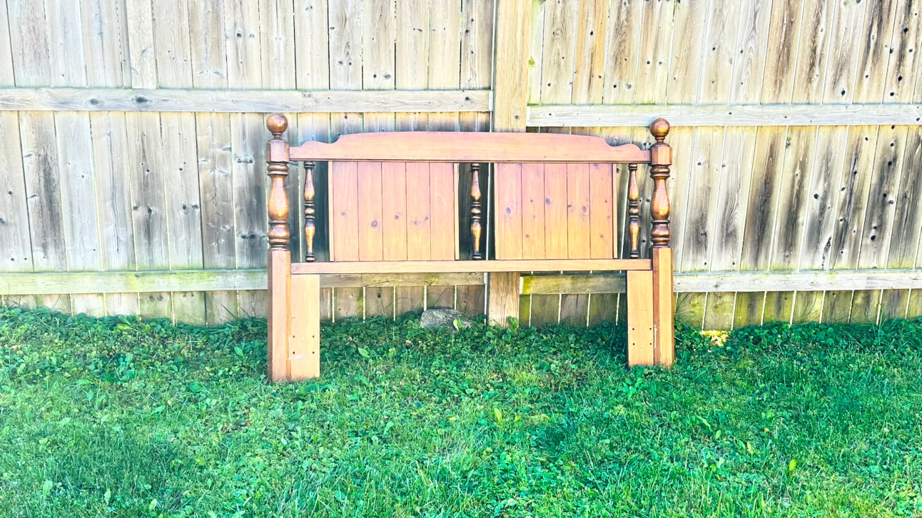 Wooden Spindle Headboard and Box Spring - photo 2