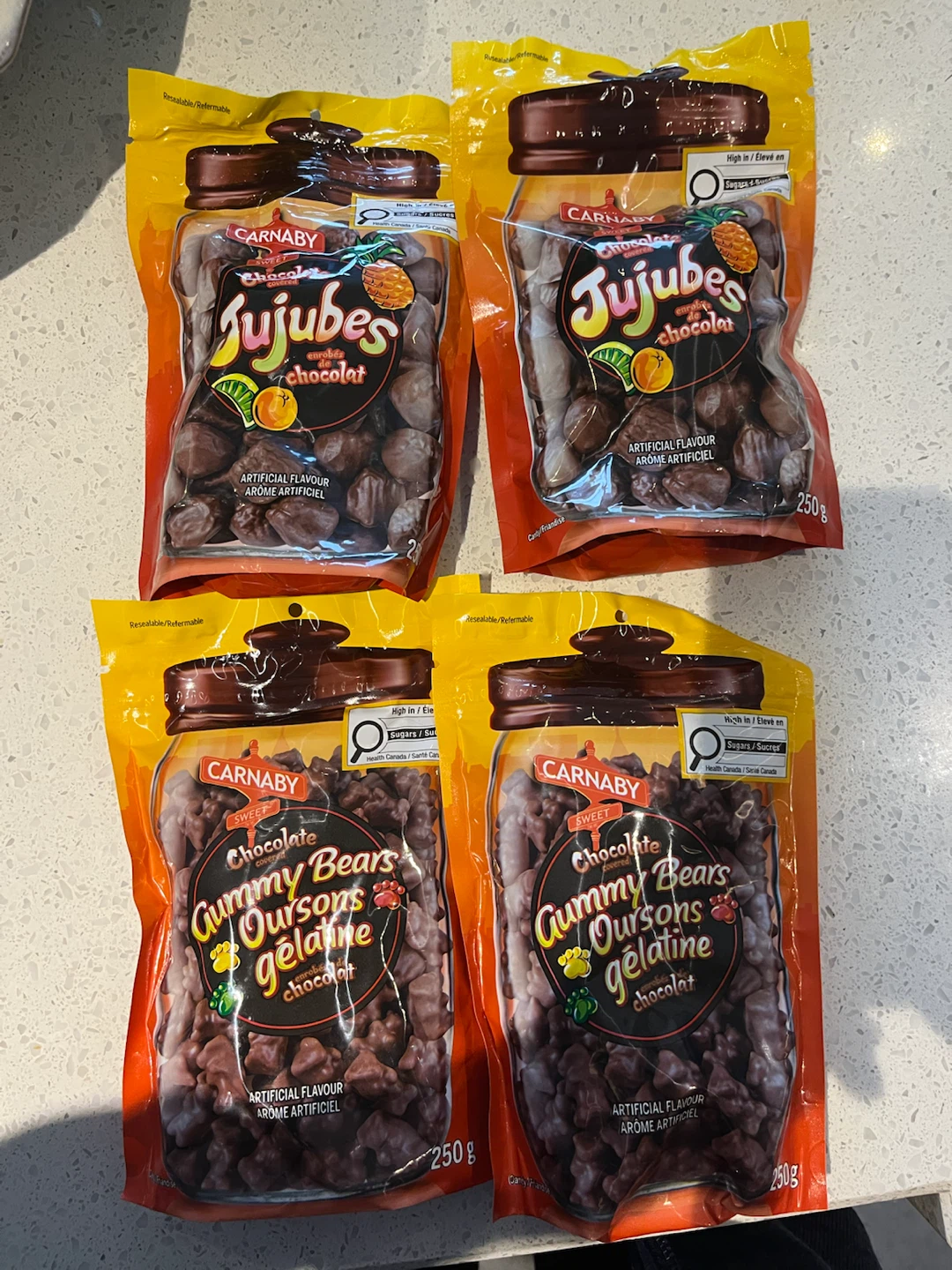 Carnaby Chocolate Covered Jujubes and Gummy Bears