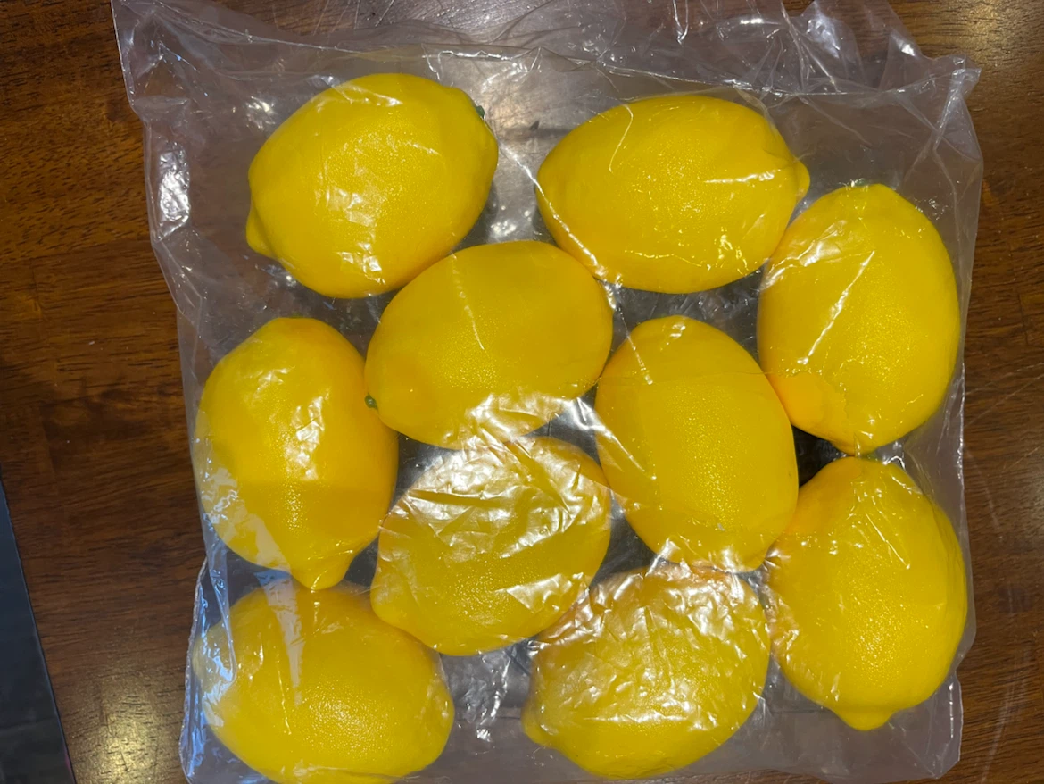 Set of 9 Artificial Lemons. Brand new