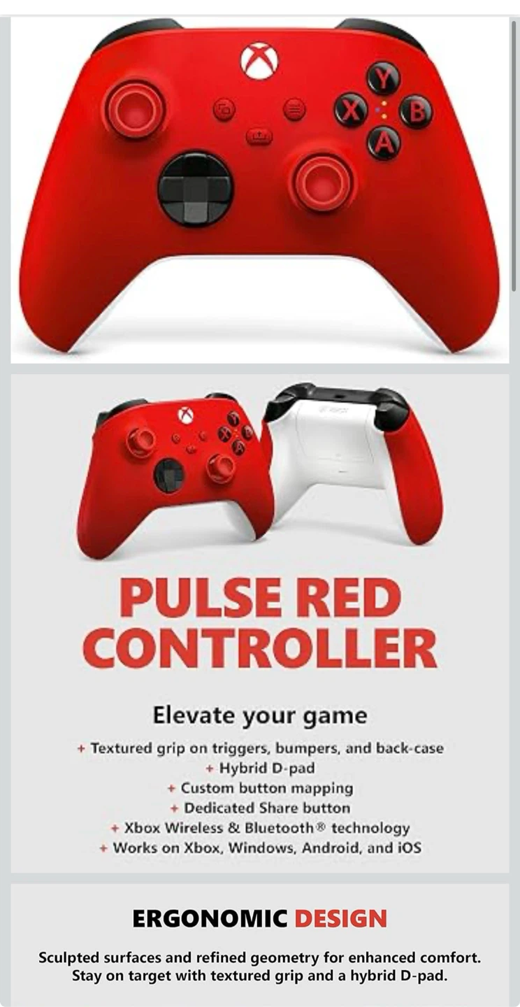 Xbox Wireless Controller - Pulse Red