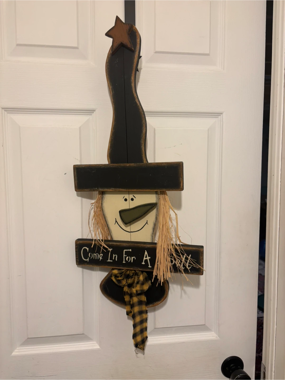 Rustic Halloween Witch Door Hanger