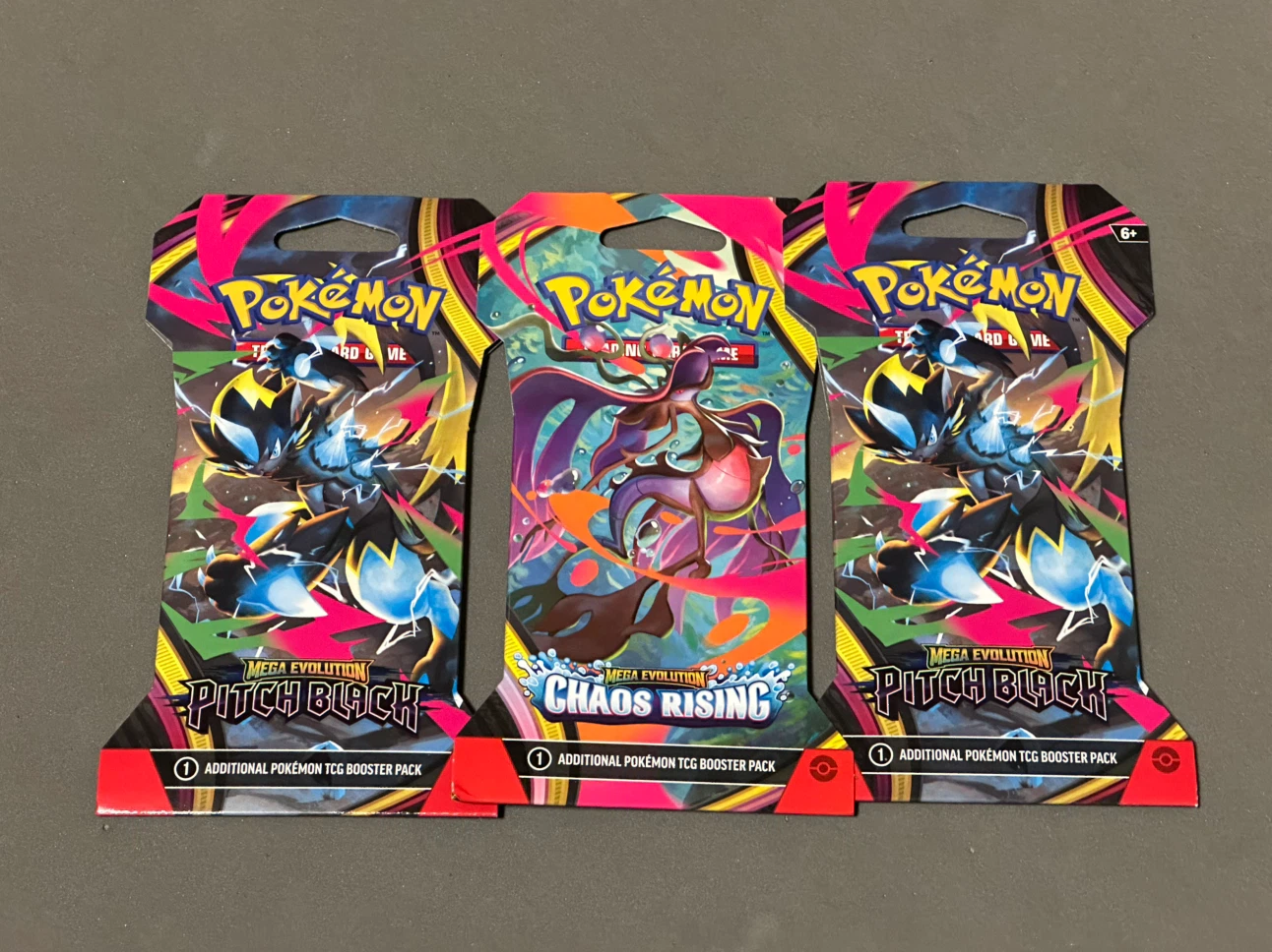3 Pokemon TCG Mega Evolution Booster Packs