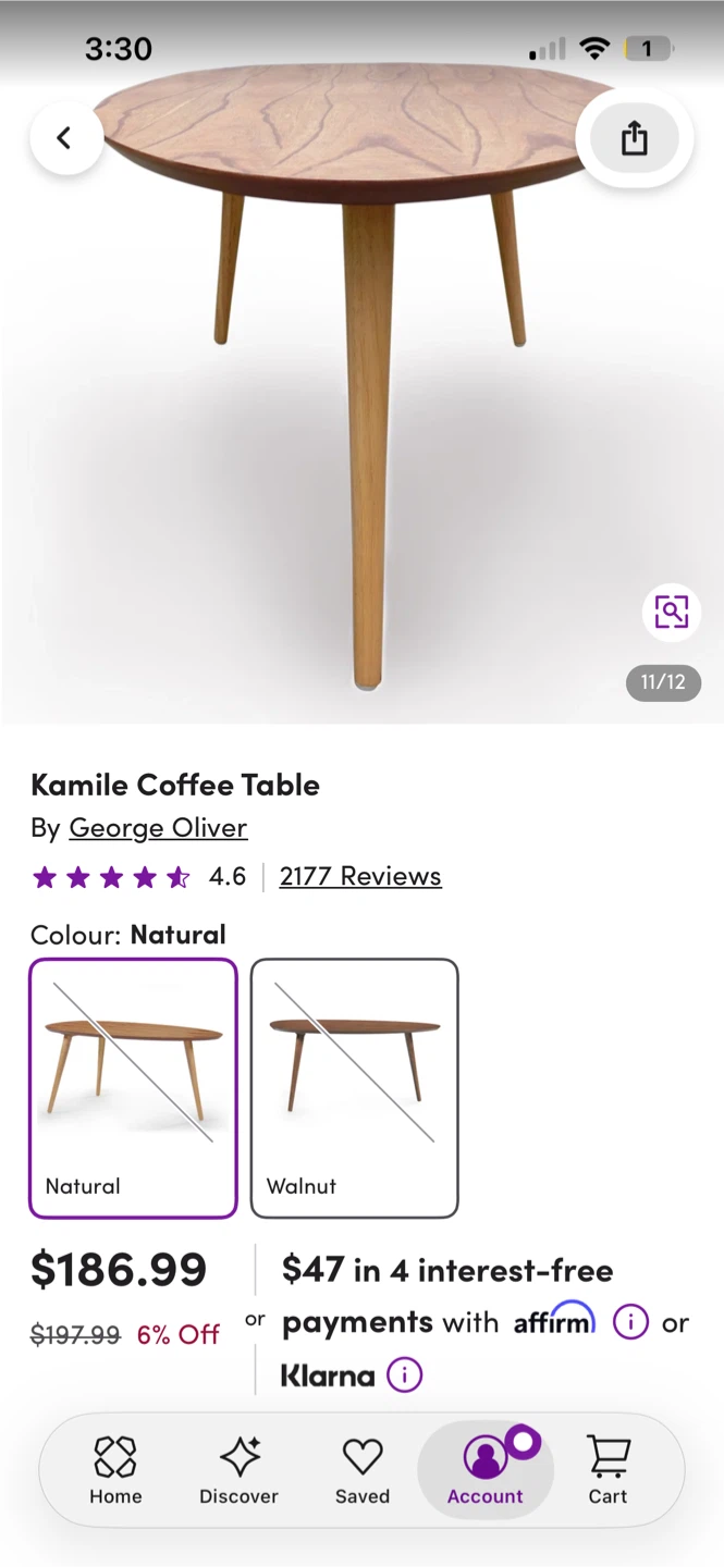 George Oliver Kamile Coffee Table