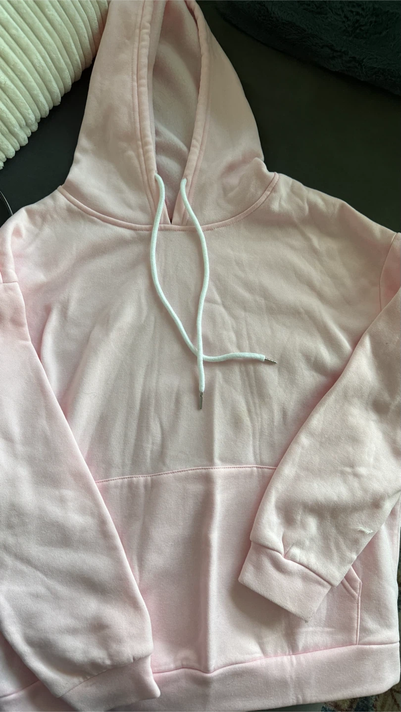 Light pink fleece hoodie