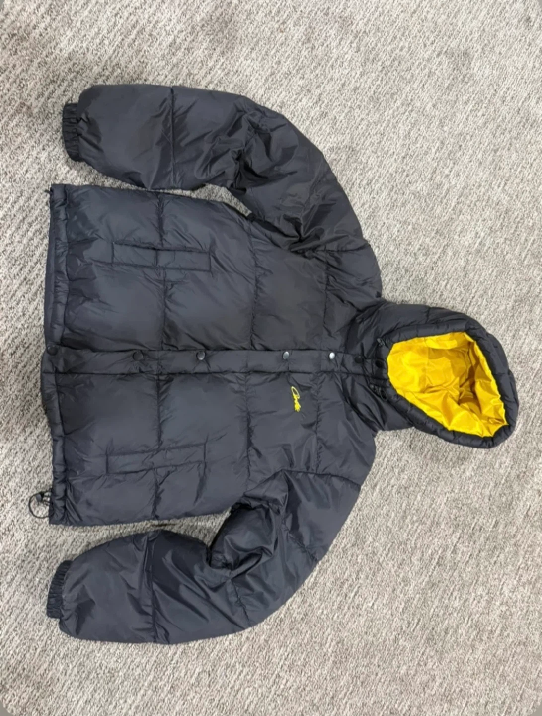 Corteiz Bolo Jacket - Black/Yellow - Size Small