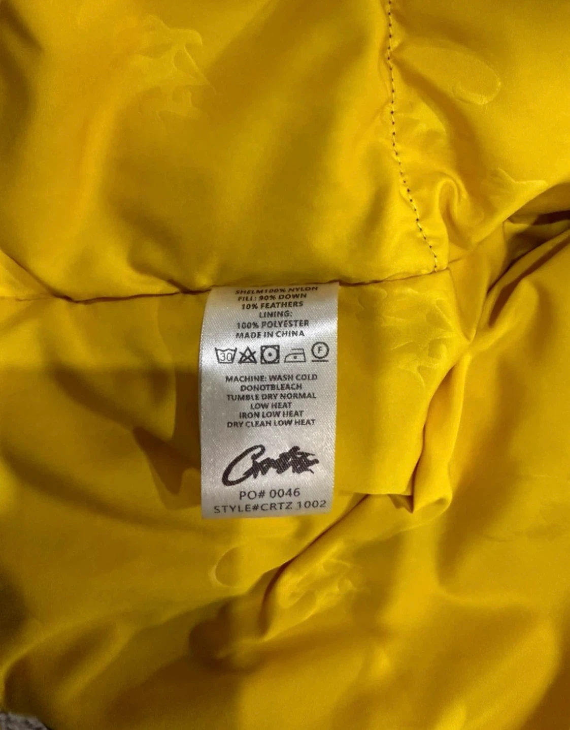 Corteiz Bolo Jacket - Black/Yellow - Size Small - photo 5