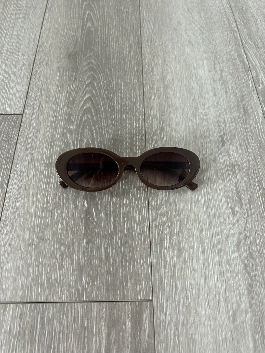 Brown Oval Sunglasses