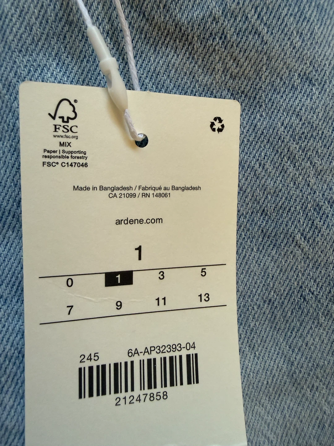 Ardene Light Wash Denim Culottes Size 1(jorts) - photo 2