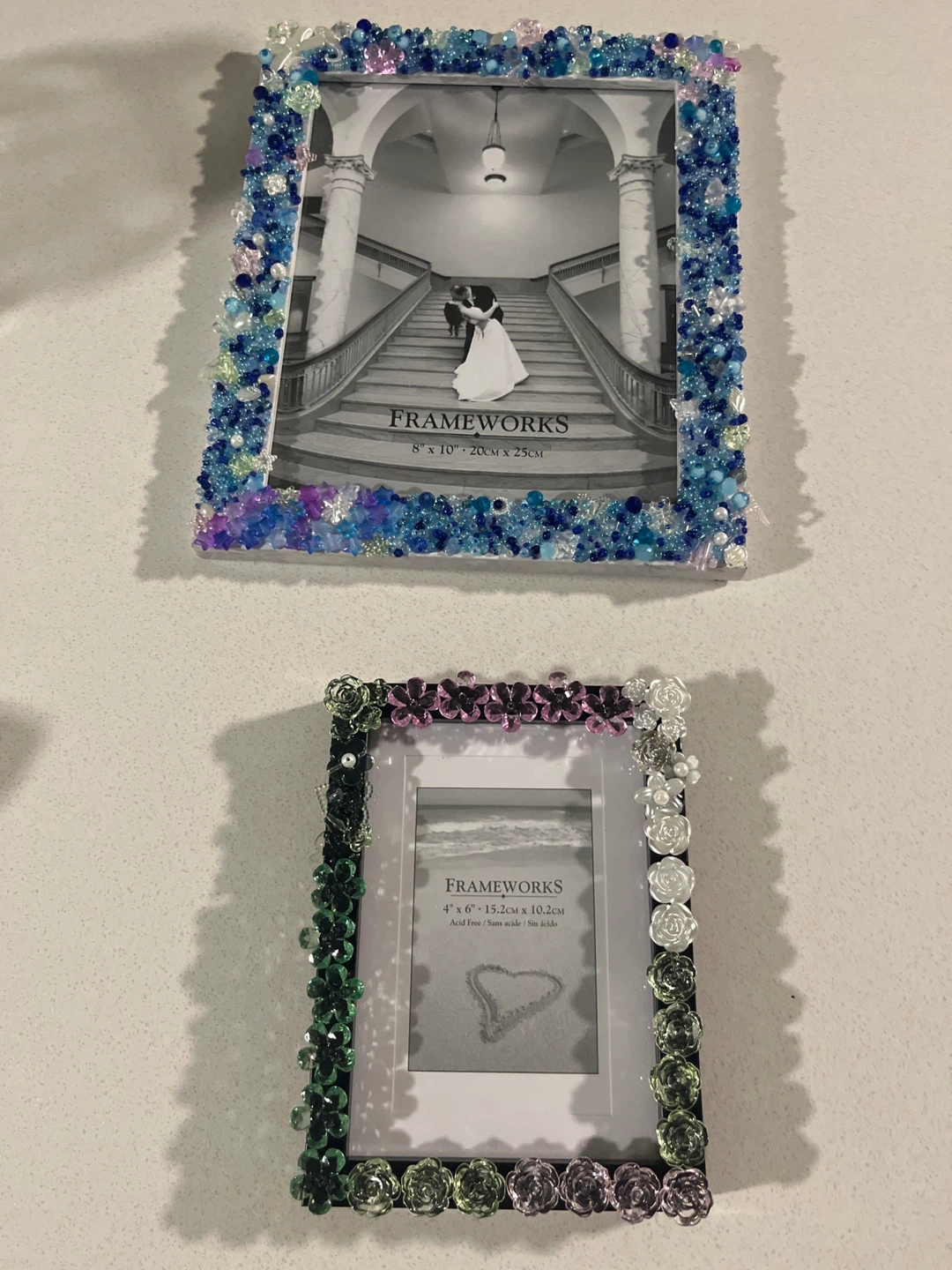 Two Custom Decorated Frameworks Picture Frames