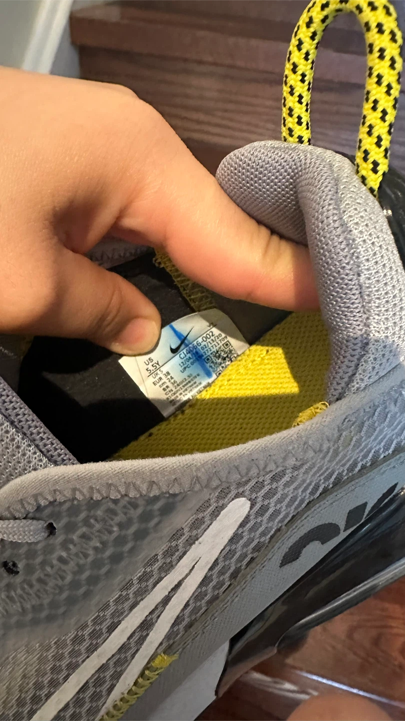 Nike Air Max 2090 Grey and Yellow Size 5.5Y - photo 4
