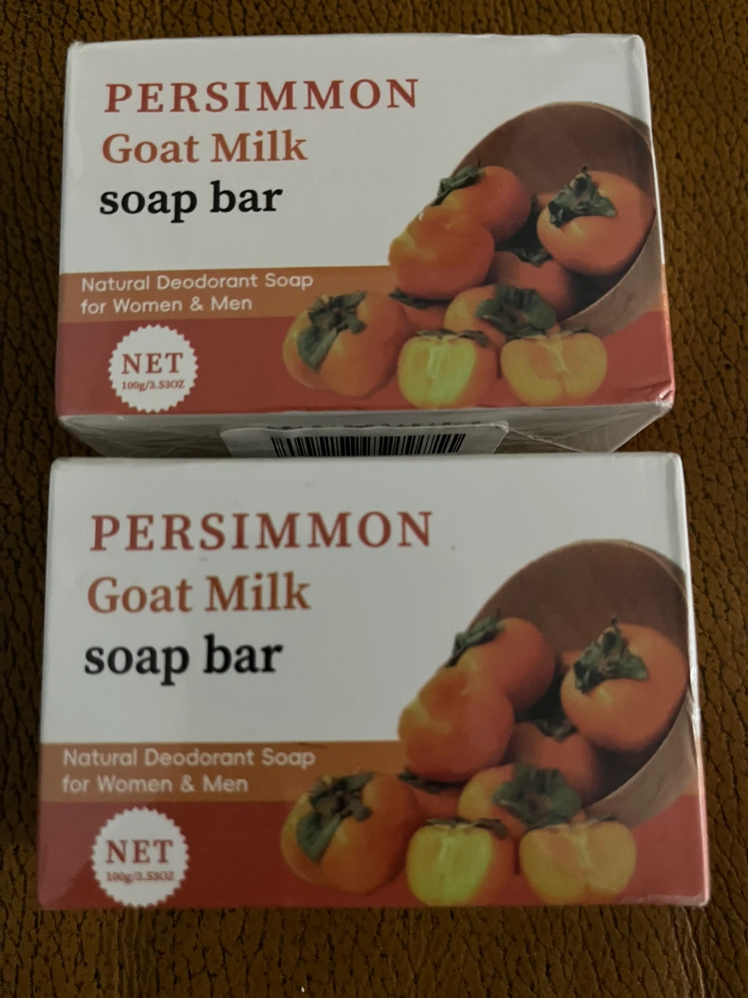 Persimmon Goat Milk Soap Bars Lot of 2