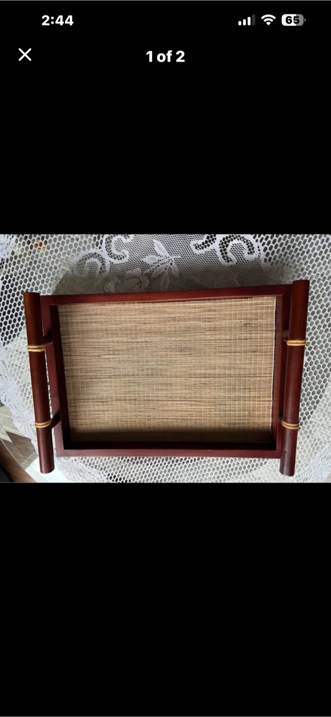 Wooden serving tray