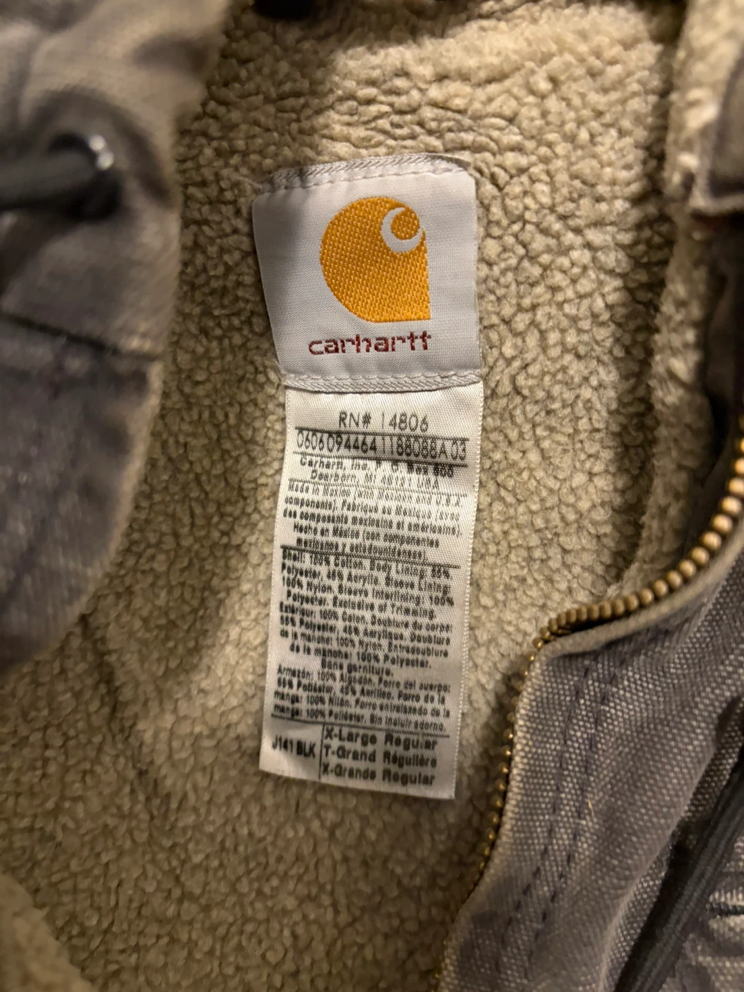 Carhartt J141 Sherpa Lined Jacket X-Large
