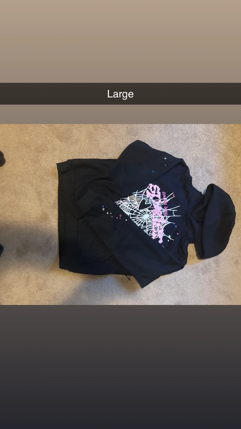 SP5DER Black Web Hoodie