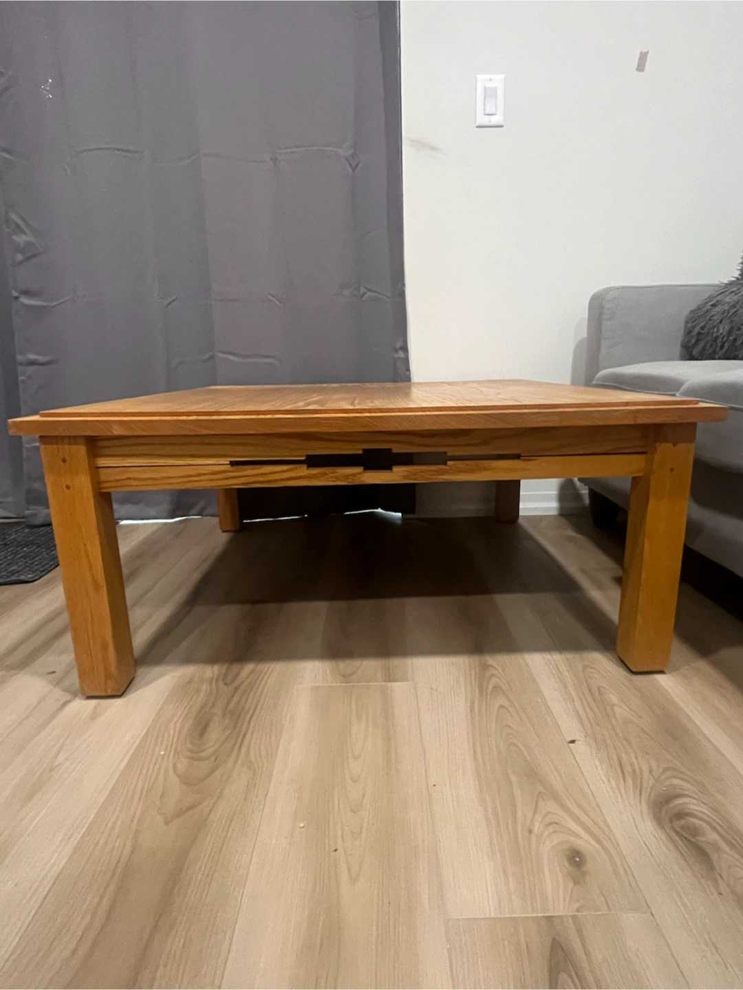 Square Oak Mission Style Coffee Table - photo 3