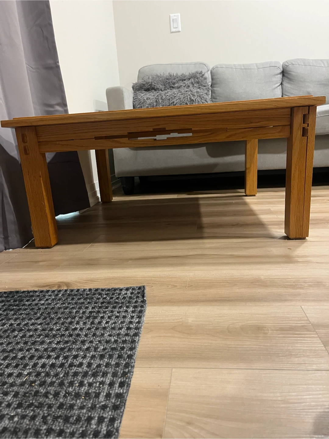 Square Oak Mission Style Coffee Table - photo 4