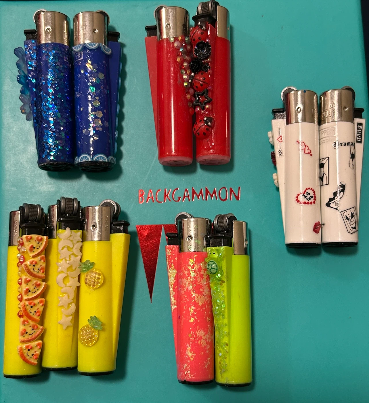Duo Matching Lighters (bedazzled Clipper Lighters)