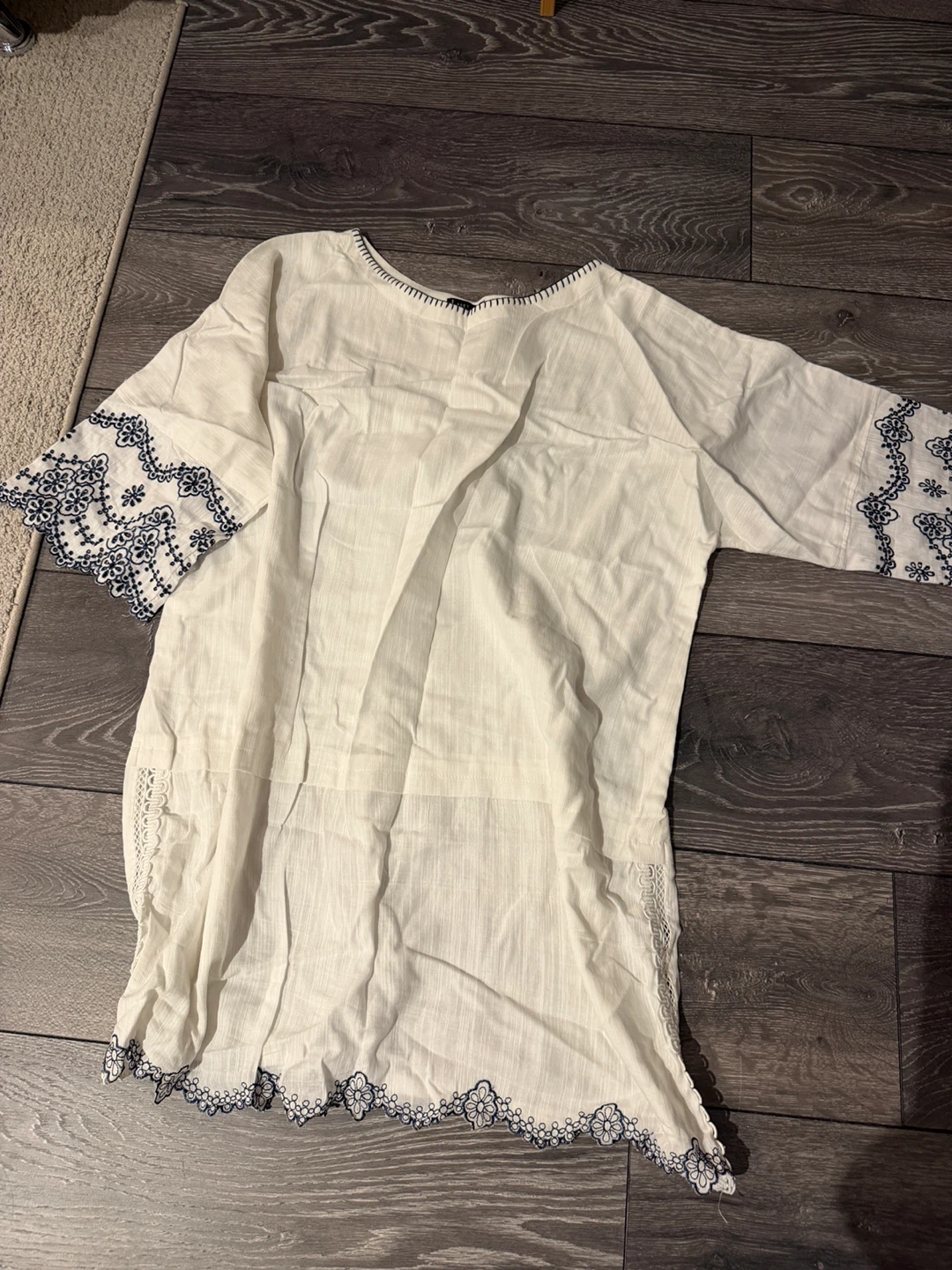 White Embroidered Kurti