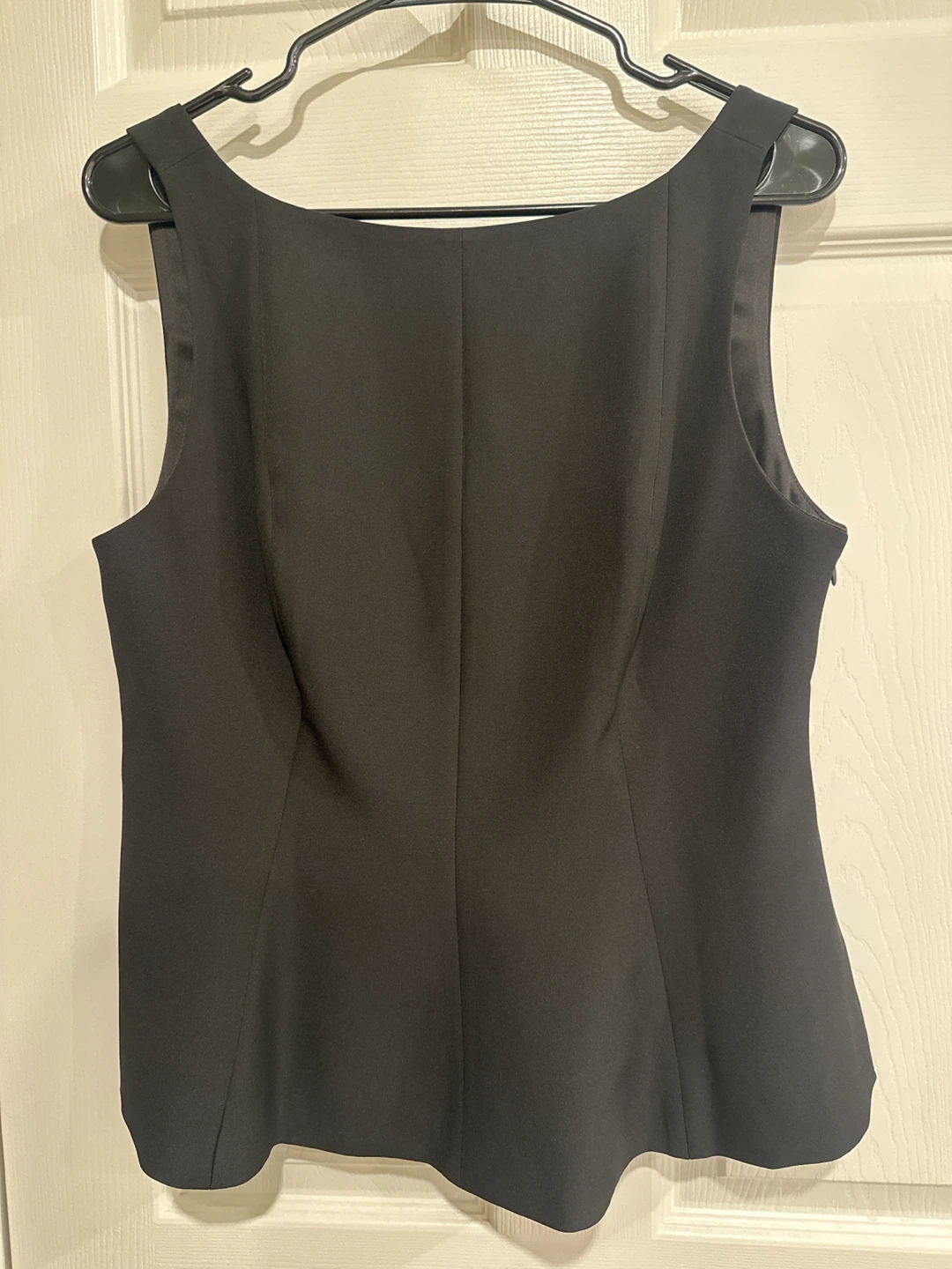 RW&Co. - Sleeveless Boat-Neck Peplum Blouse