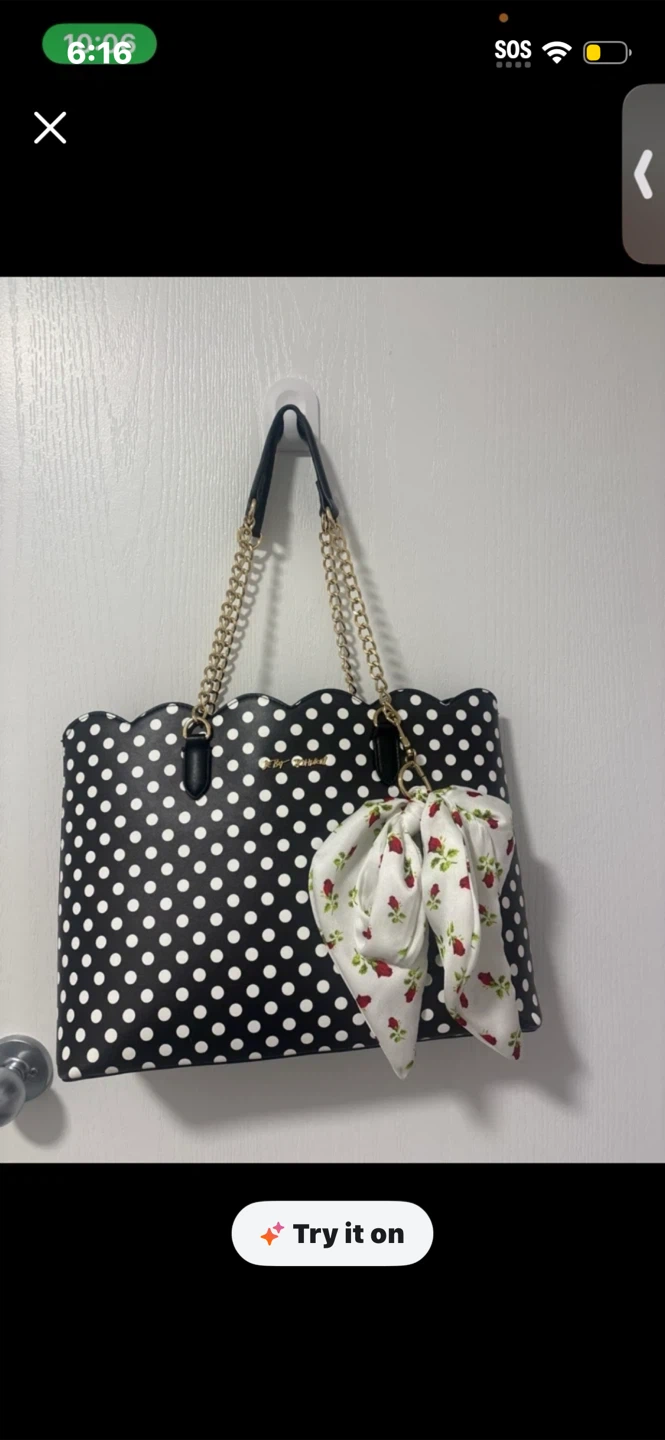 Betsey Johnson Polka Dot Tote Bag